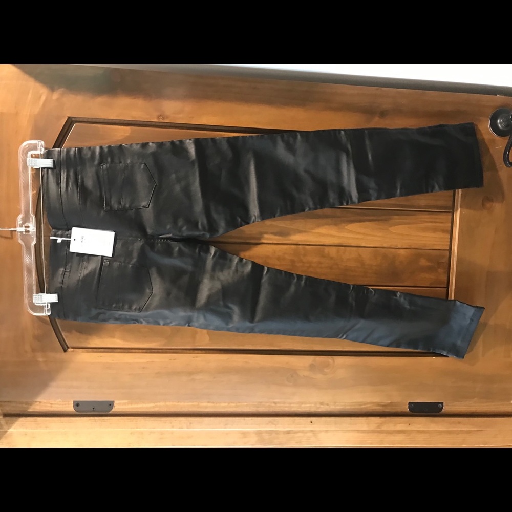 Leatherette Zip Skinnies